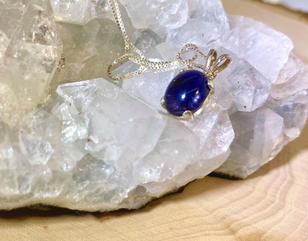 Dark Blue Iolite Necklace | Minimalist Iolite Necklace