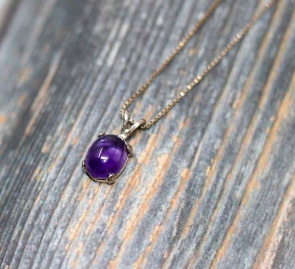 Dainty Amethyst Necklace | February Birthstone Necklace - Image 7