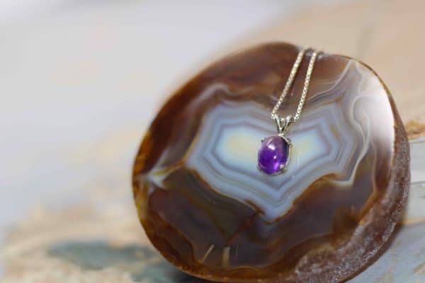 Dainty Amethyst Necklace | February Birthstone Necklace - Image 6