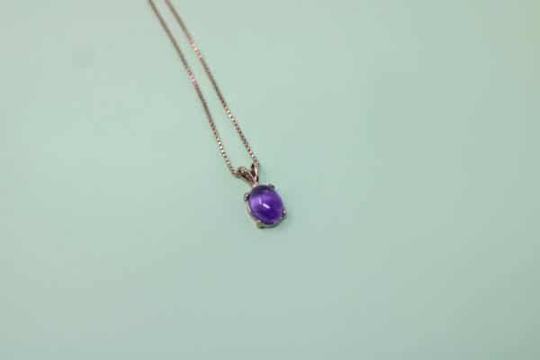 Dainty Amethyst Necklace | February Birthstone Necklace - Image 4