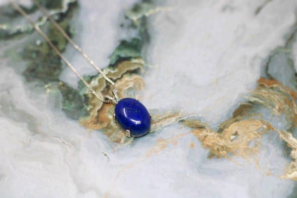 Handmade 925 Silver Lapis Lazuli Necklace - Image 4