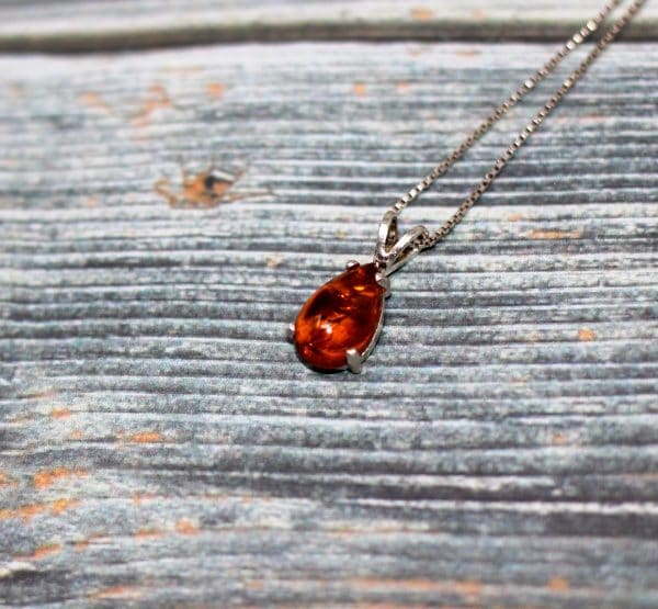 Dainty Baltic Amber Necklace for Women | Delicate Amber Jewelry for Women | 925 Silver Baltic Amber Necklace - Image 8