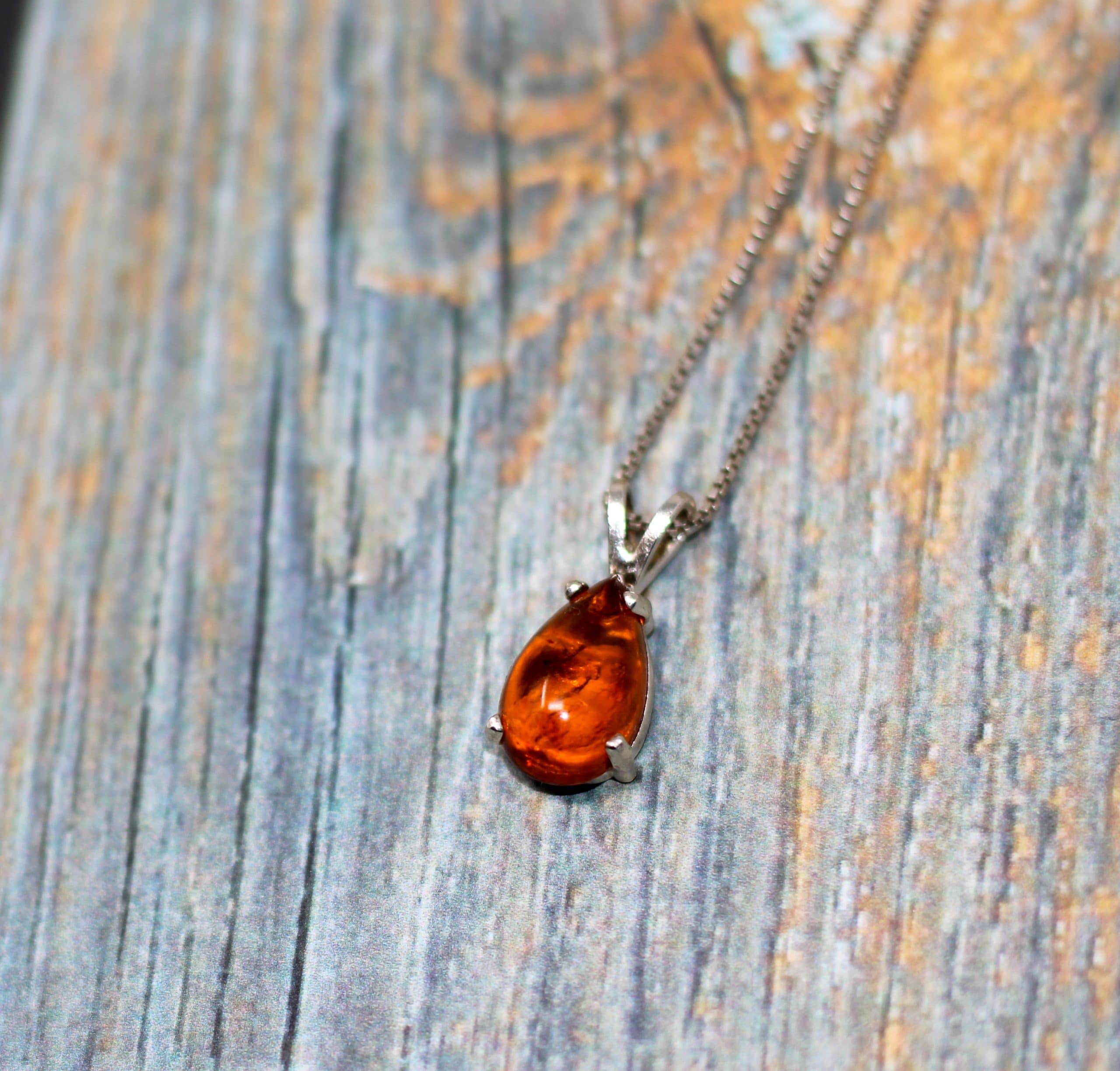 Dainty Baltic Amber Necklace for Women Delicate Amber Jewelry