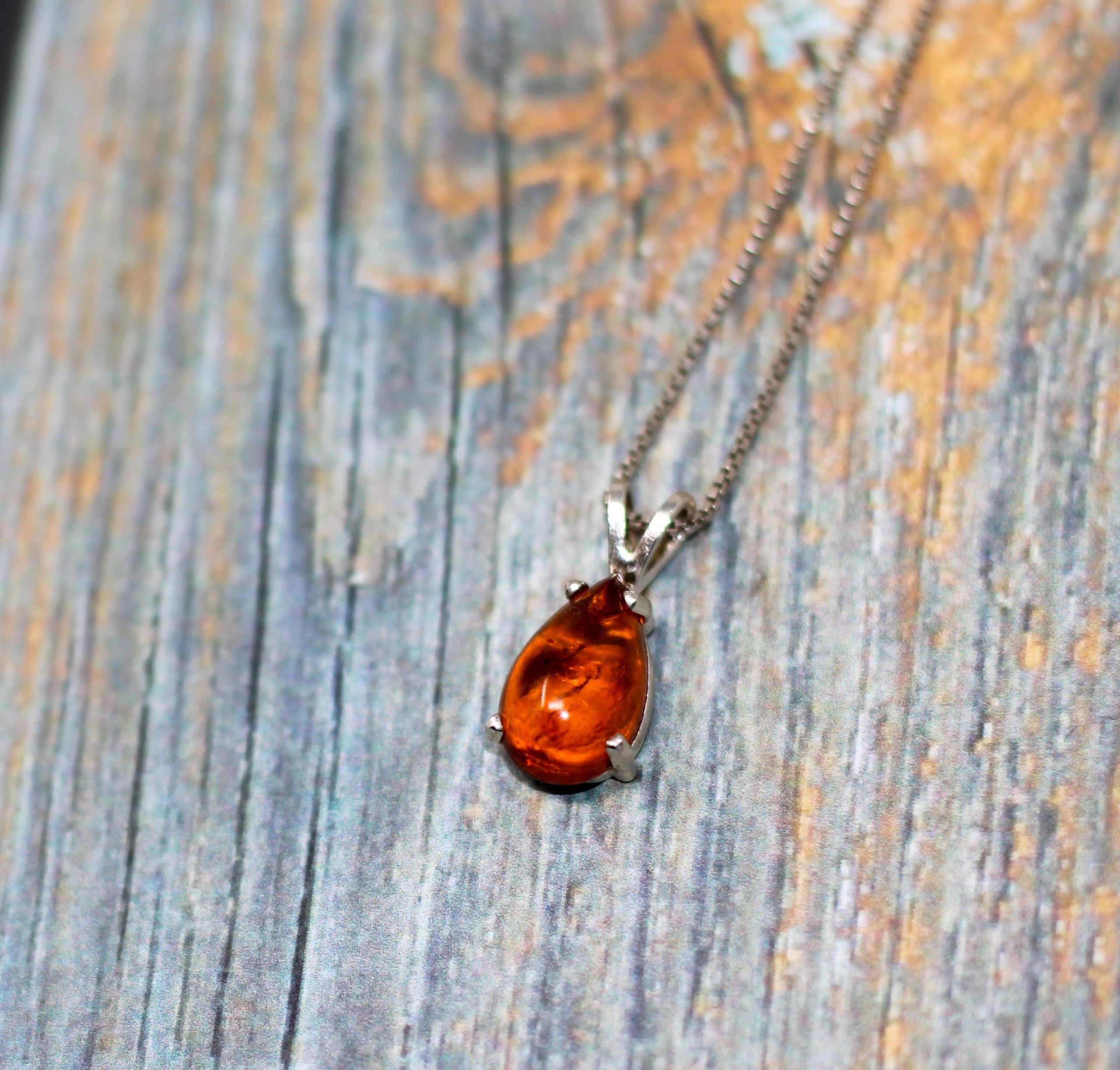 Baltic Cognac Amber Pendants | Handcrafted Jewellery | Aurora Jet