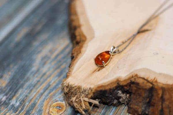 Dainty Baltic Amber Necklace for Women | Delicate Amber Jewelry for Women | 925 Silver Baltic Amber Necklace - Image 5