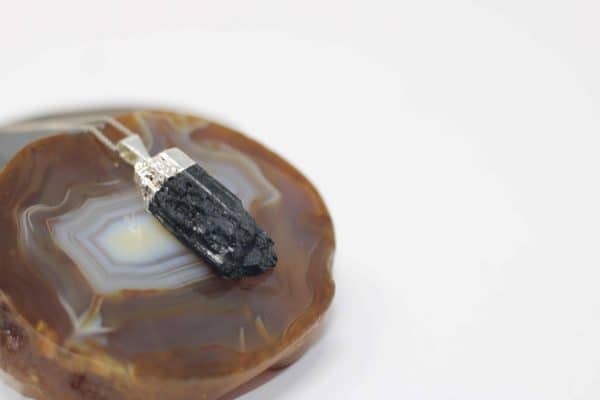 Raw Black Tourmaline Necklace | Crystal Tourmaline Pendant - Image 5