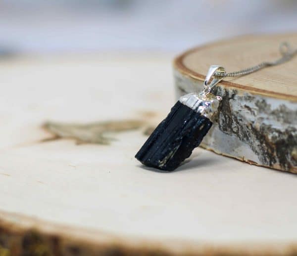 Raw Black Tourmaline Necklace | Crystal Tourmaline Pendant - Image 7