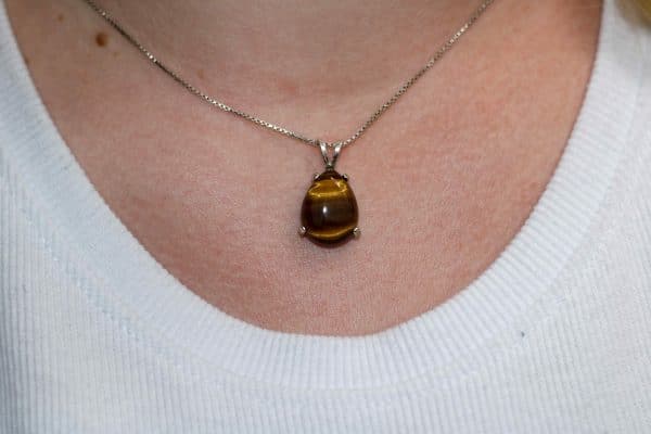 Teardrop Tiger Eye Necklace - Image 9