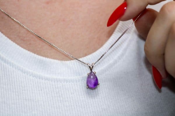 Dainty Amethyst Necklace | February Birthstone Necklaces - Image 4
