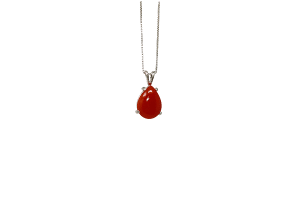 Carnelian Necklace | 925 Silver Carnelian Birthstone Pendant - Image 9
