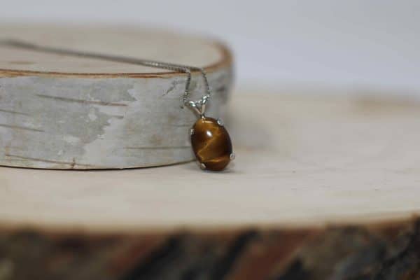 925 Silver Tiger Eye Necklace - Image 6