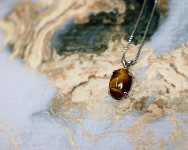 925 Silver Tiger Eye Necklace - Image 4