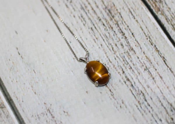 925 Silver Tiger Eye Necklace - Image 3