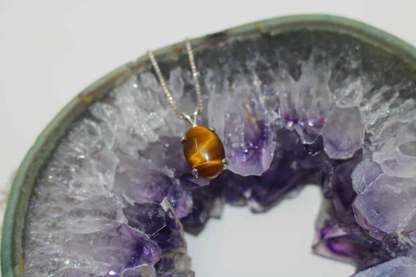 925 Silver Tiger Eye Necklace - Image 2