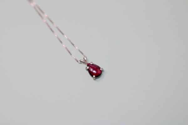 Dainty 925 Silver Garnet Necklace - Image 7