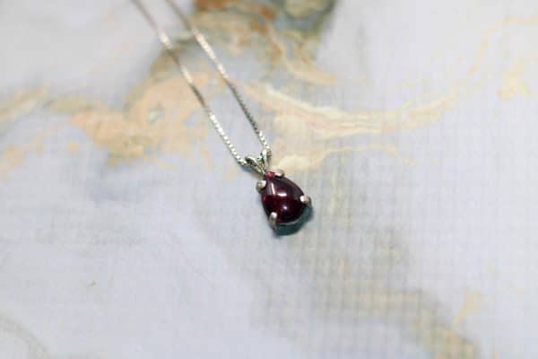 Dainty 925 Silver Garnet Necklace - Image 6