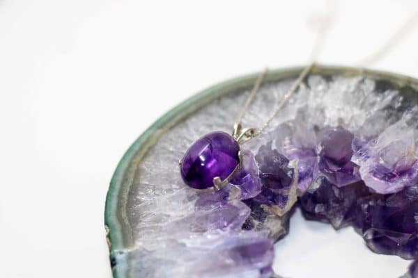 Crystal Amethyst Necklace | Element of Zen February Birthstone Necklaces - Image 8