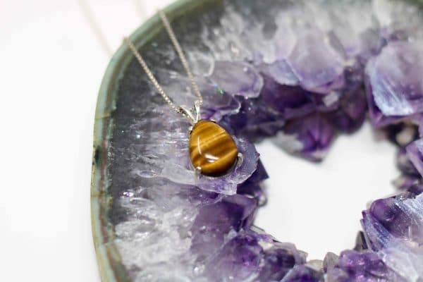 Teardrop Tiger Eye Necklace - Image 7