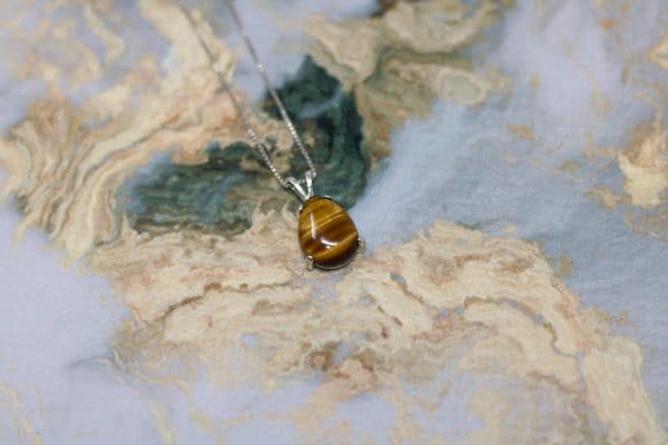 Teardrop Tiger Eye Necklace - Image 5