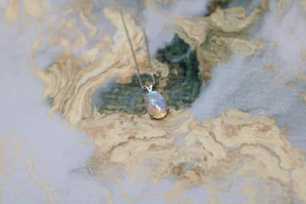 Handmade Rainbow Moonstone Necklace | 925 Silver June Birthstone Pendant - Image 8