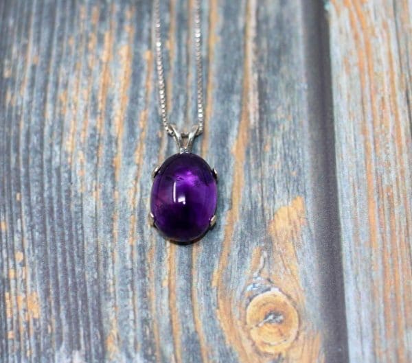 Crystal Amethyst Necklace | Element of Zen February Birthstone Necklaces - Image 3