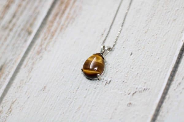 Teardrop Tiger Eye Necklace - Image 4
