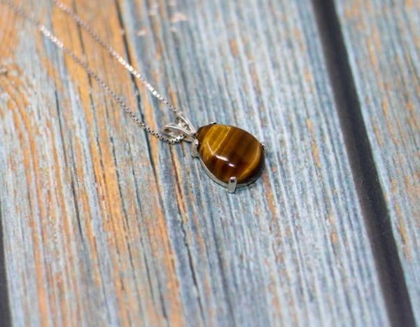 Teardrop Tiger Eye Necklace - Image 3