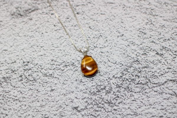 Teardrop Tiger Eye Necklace - Image 2