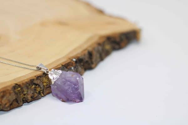 Raw Amethyst Crystal Necklace - Image 3