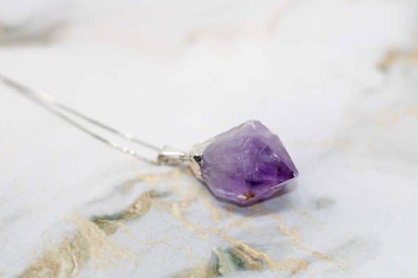 Raw Amethyst Crystal Necklace