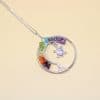 7 Chakra Crystal Tree of Life Necklace | Wire Wrapped Turtle Pendant