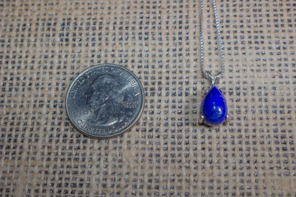 Blue Lapis Lazuli Gemstone Pendant | Handmade 925 Silver Necklace - Image 7