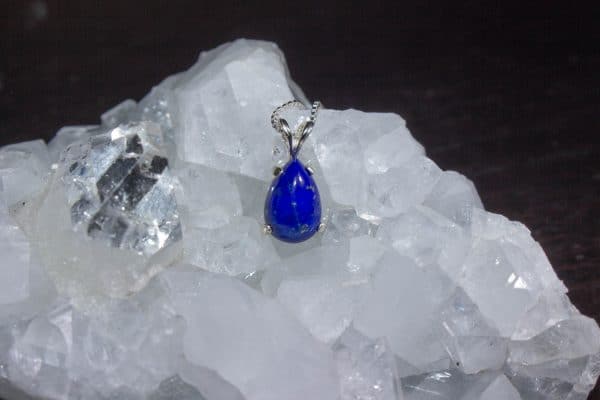 Blue Lapis Lazuli Gemstone Pendant | Handmade 925 Silver Necklace - Image 2