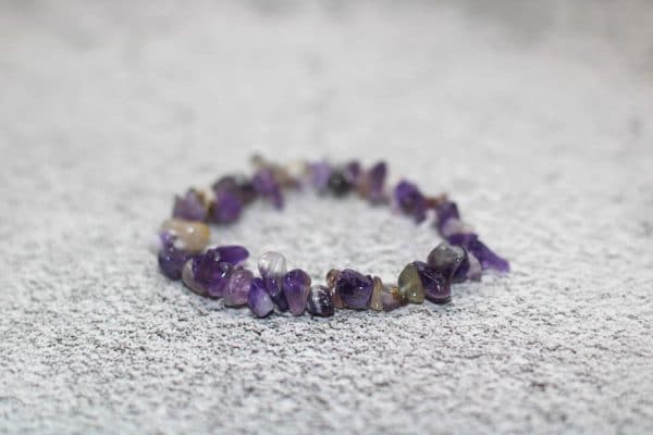 Stretchy Beaded Amethyst Bracelet - Image 4