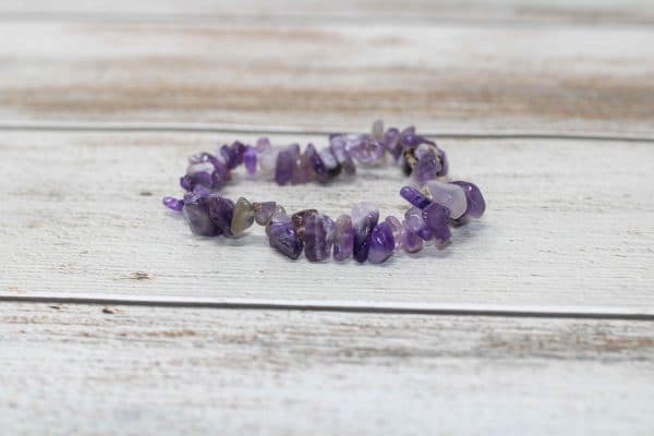 Stretchy Beaded Amethyst Bracelet - Image 2