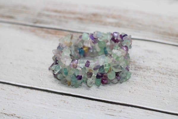 Handmade Fluorite Crystal Stone Bracelet - Image 6