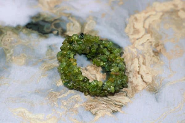 Peridot Bracelet | Stretchy Crystal Cuff Bracelet - Image 3