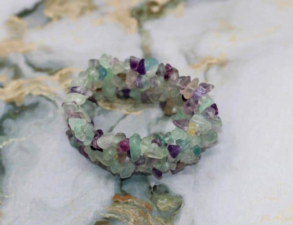 Handmade Fluorite Crystal Stone Bracelet - Image 5