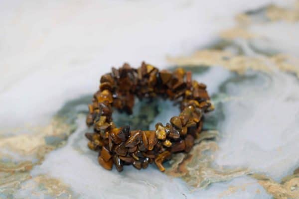 Tiger Eye Bracelet | Handmade Tigers Eye Cuff Bracelet | Gemstone Stretch Bead Bracelets - Image 4