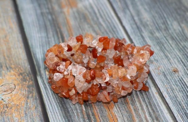 Carnelian Bracelet | Stretchy Beaded Cuff Bracelet - Image 3