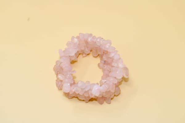Pink Rose Quartz Crystal Bracelet | Handmade Beaded Rose Quartz Bracelet - Image 2