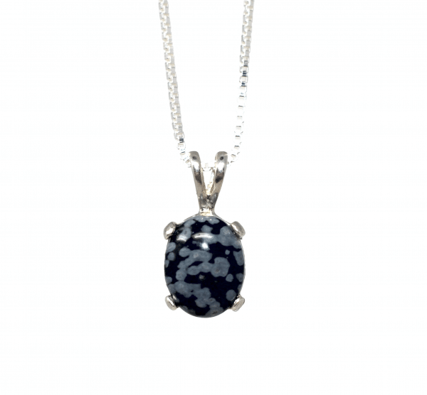 Snowflake Obsidian Necklace