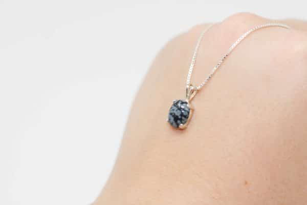 Snowflake Obsidian Necklace - Image 5
