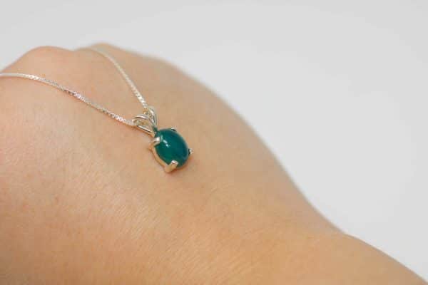 Green Onyx Necklace | 925 Silver Necklace - Image 6