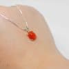 Dainty Sterling Silver Carnelian Necklace - Image 6