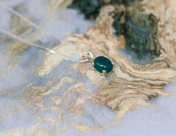 Green Onyx Necklace | 925 Silver Necklace - Image 5