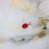 Dainty Sterling Silver Carnelian Necklace - Image 5
