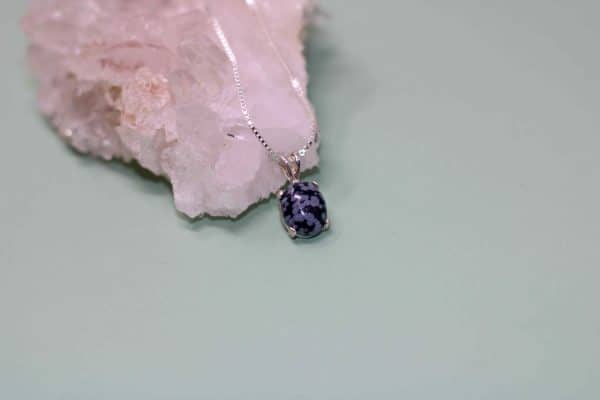 Snowflake Obsidian Necklace - Image 2