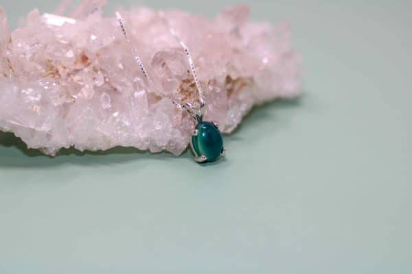 Green Onyx Necklace | 925 Silver Necklace - Image 3