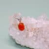 Dainty Sterling Silver Carnelian Necklace - Image 3